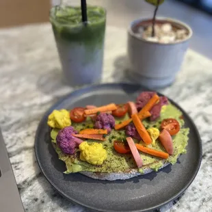 a plate of food on a table