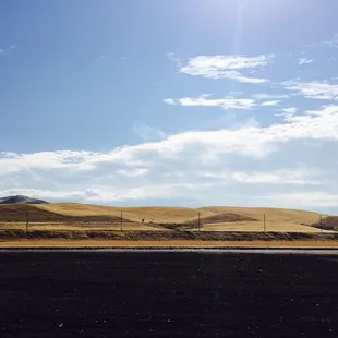 The view across the road from our site.
