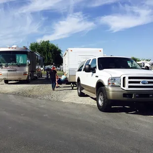 Large pull through sites with hookups make a one night stay convenient.