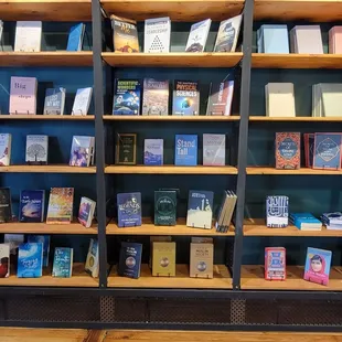 a shelf of books