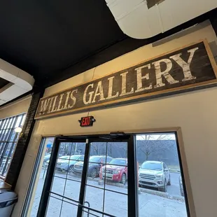 the entrance to the gallery