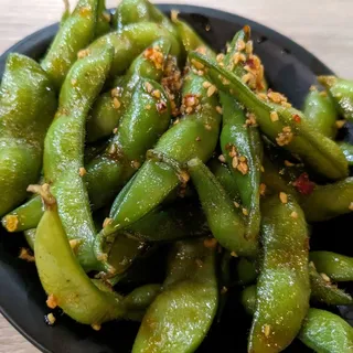 Spicy Garlic Edamame