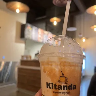 Caramel Shake with half and half