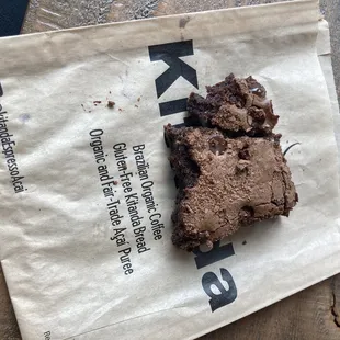 What was left of my brownie when I remembered a pic