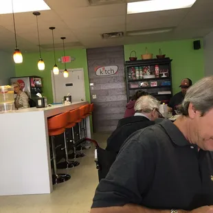 Inside the restaurant