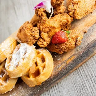 food, waffles