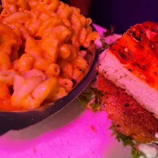 Mac n Cheese and the Pizza Burger