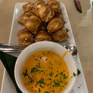 Pretzel and beer cheese