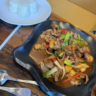 Chili Fried Rice with Beef