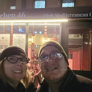 Front of restaurant.