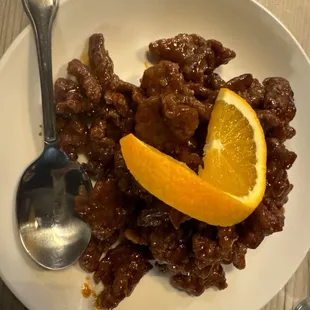 Orange beef - exactly the way I love it...