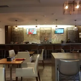 the dining area of a restaurant