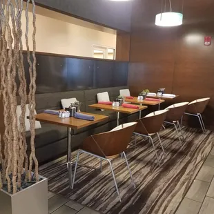 the dining area of a restaurant