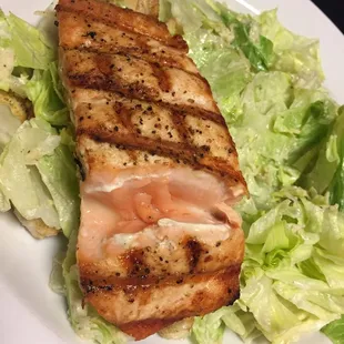 Salmon Caesar (on iceberg since they ran out of romaine)