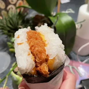 Spicy cheeto Spam Musubi Roll