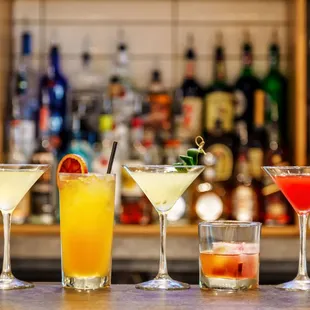 a variety of cocktails
