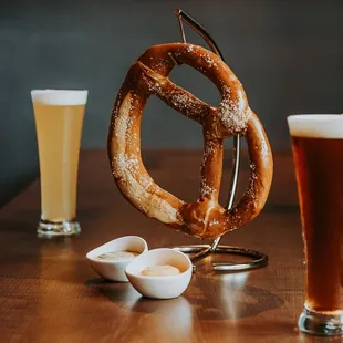 a pretzel and a beer