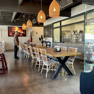 Interior seating &amp; order counter.