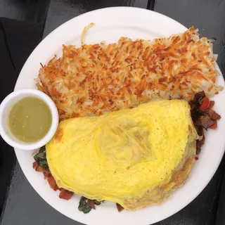 Bacon Spinach Omelet