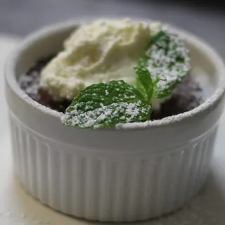 chocolate pot de creme with house made whipped cream