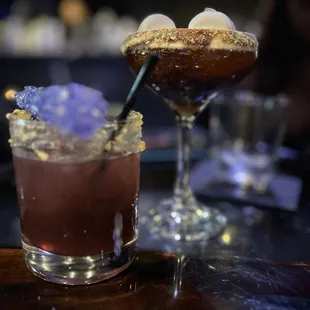 Small espresso martini , blackberry margarita