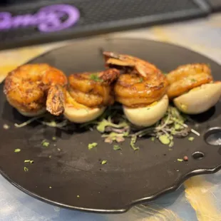 Deviled eggs with shrimp