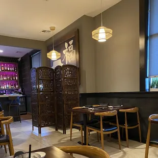 Nice decorative touch - tops of the lights had dumpling baskets too!