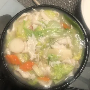 Chicken chow mein and it was not that you can look up chicken chow mein on Google and not find one image that looks like this