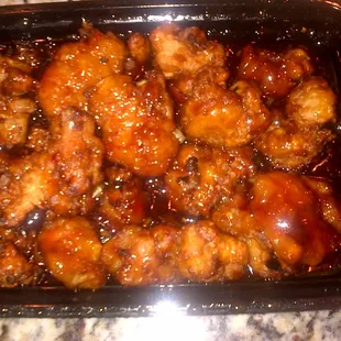 Burnt---general tso's chicken