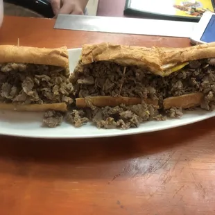 Steak, egg, and cheese