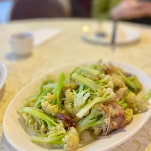 Sun dried Pork Bely with Cauliflower