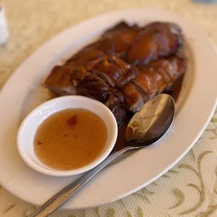 Duck is really tender and juicy here