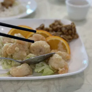 52. Honey-Glazed Walnut Prawns