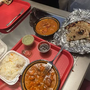 a variety of food items