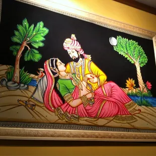 a painting of a man and a woman