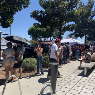 The line upon opening.