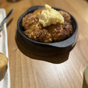 Biscuits and honey butter