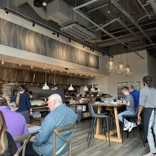 The kitchen &amp; part of the restaurant area