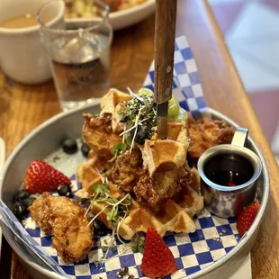 Korean FC & Waffles Breakfast