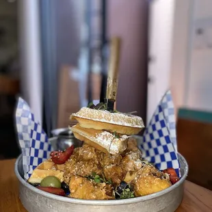 Korean FC & Waffles Breakfast