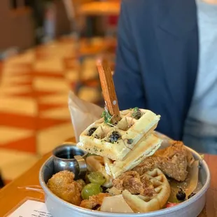 Korean FC & Waffles Breakfast