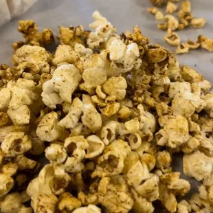 Fresh Popcorn is served as a side!