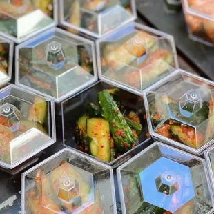 Cucumber Kimchi setup