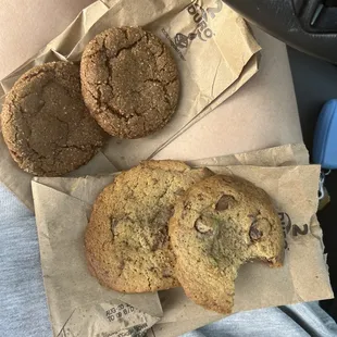 Cookies only for a $1! The ginger molasses is made with fresh ginger, these are gourmet level