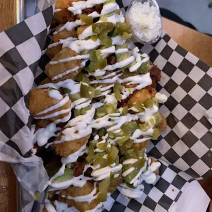 Baja Tots w/chorizo