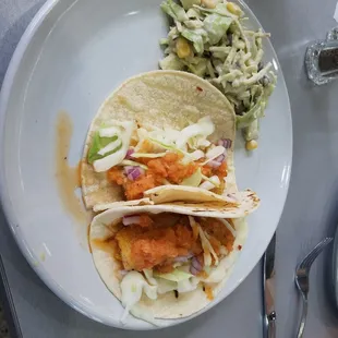 Fish tacos &amp; slaw.