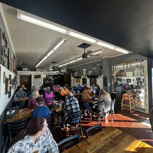 people sitting at tables