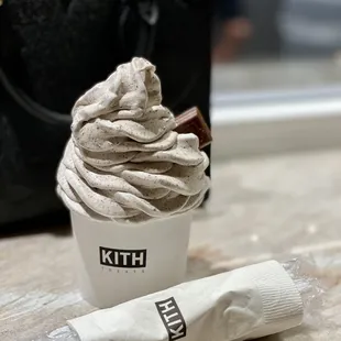 Vanilla with brownie bites and crushed Oreos.