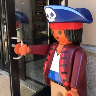 Favorite Playmobil Pirate greeter.