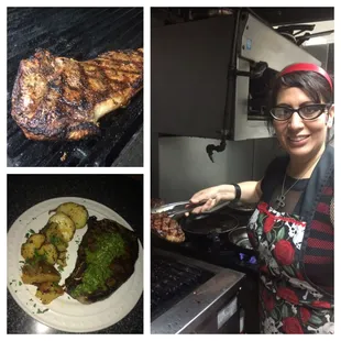Hands down the best T-Bone in HB for only $12! Chef Izzy really knows how to work the grill to give her steaks a perfect sear